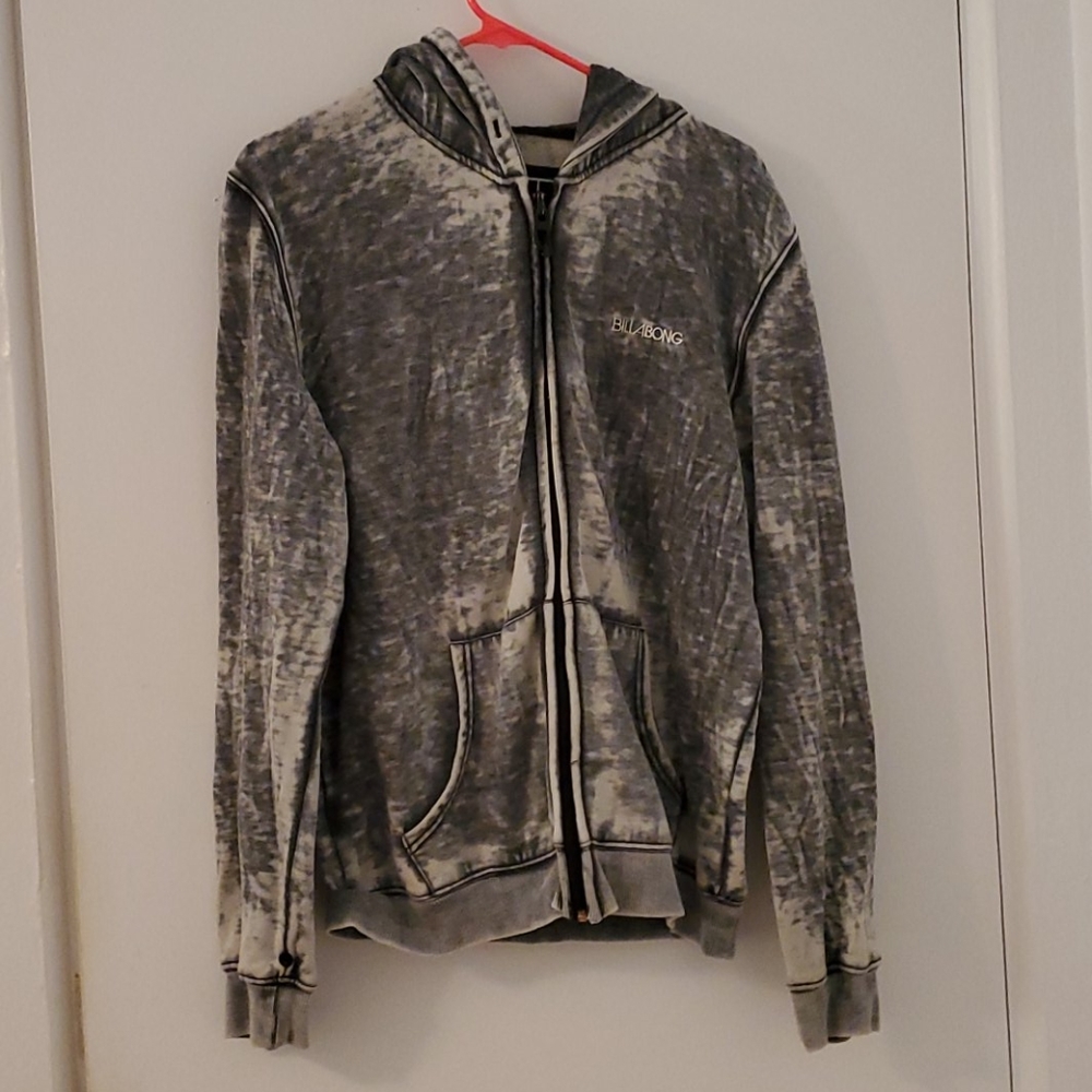 Billabong grey distressed hoodie